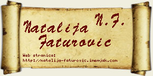 Natalija Faturović vizit kartica